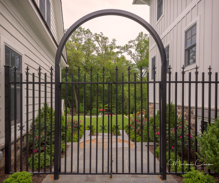 Custom Iron Gate to Rear Gardens - After