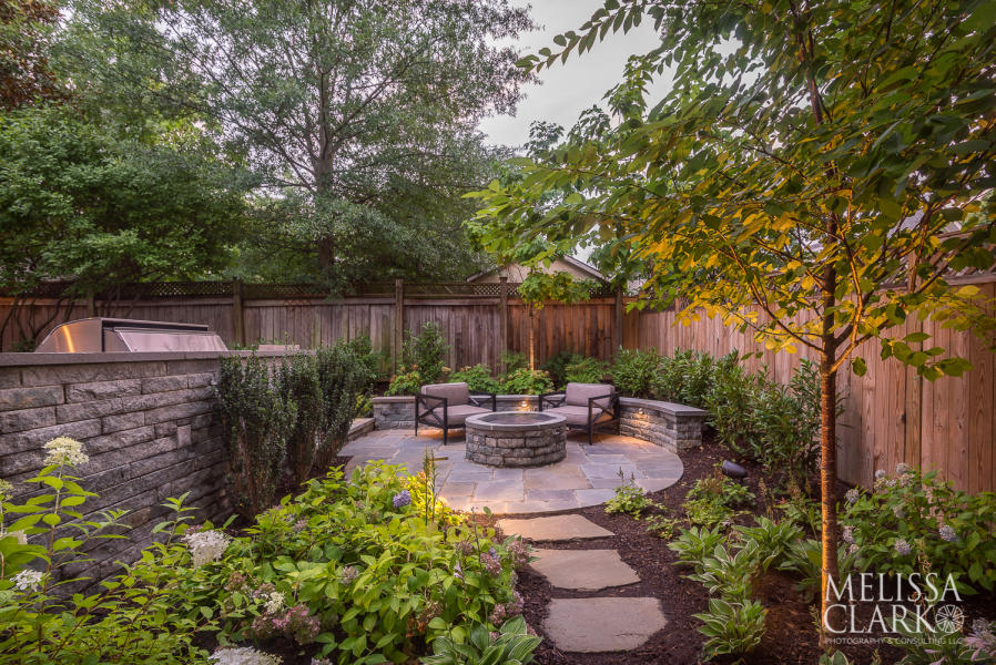 Fire Pit and Seat Walls - After